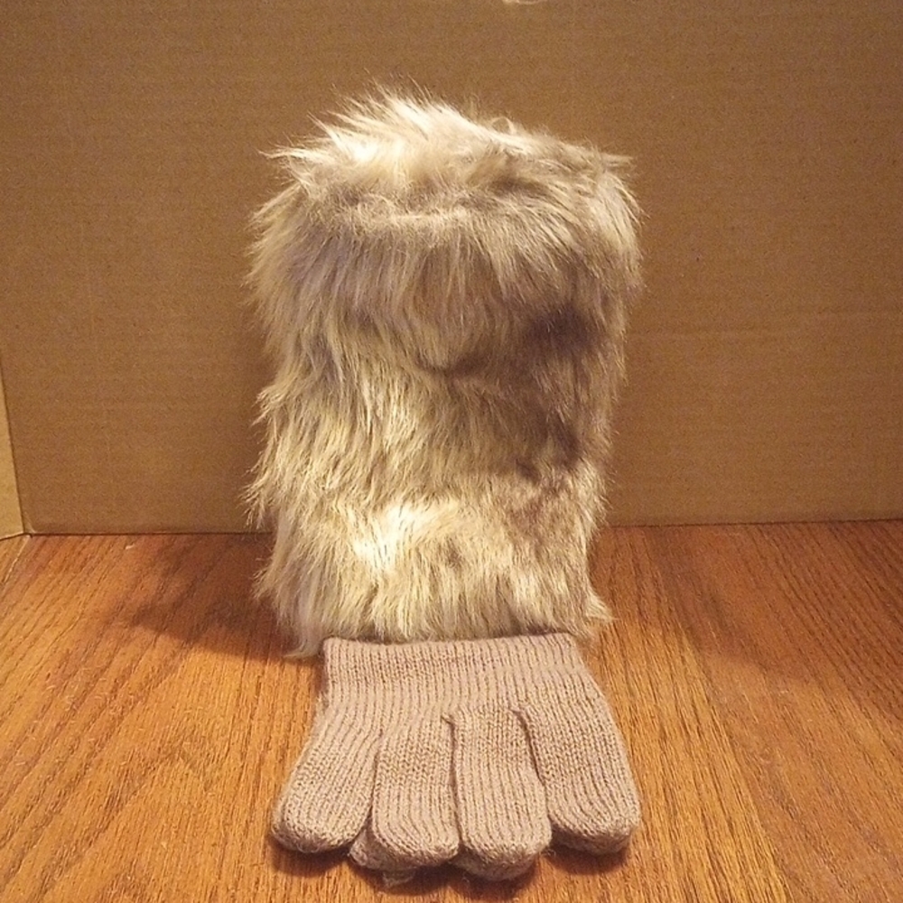 Icing Tan and Cream Faux Fur Winter Set